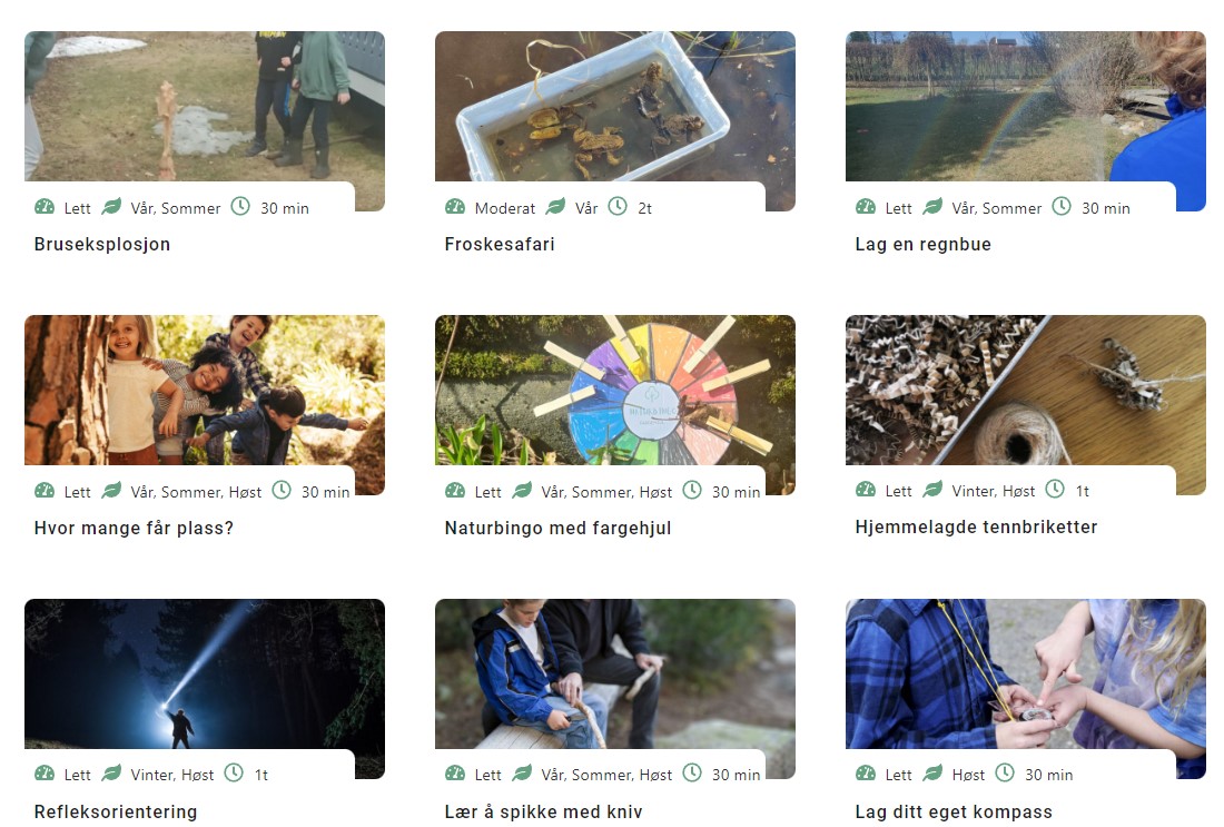 Vi oppdaterer aktivitetsbanken ukentlig